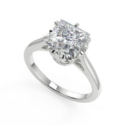 Kailee 6 Claw Crown Solitaire Princess Cut Diamond Engagement Ring - Nivetta